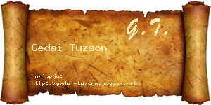 Gedai Tuzson névjegykártya